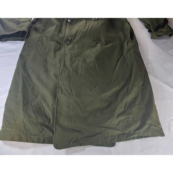 US Army Vietnam Long Overcoat Green Wool Liner Small 8405-261-6502 3rd Infantry - Picture 8 of 16